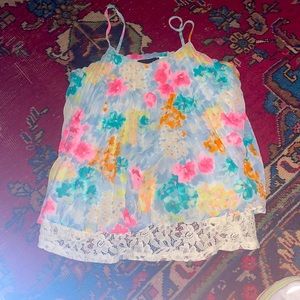 Savannah Rae floral top womens Medium